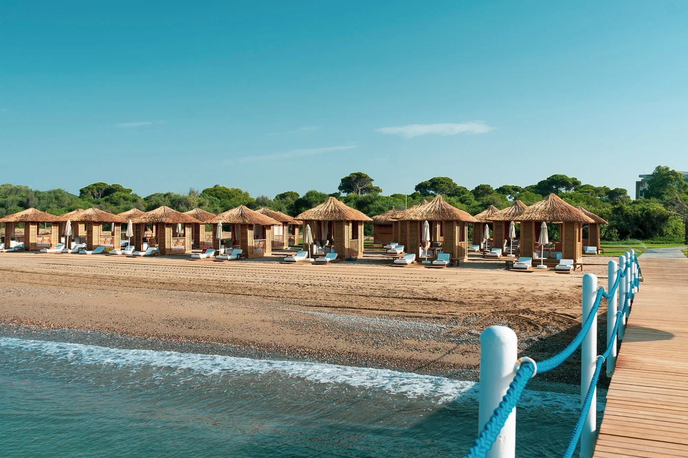 Пляж и павильоны Rixos Premium Belek